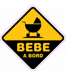 Sticker BÉBÉ À BORD 15 cm